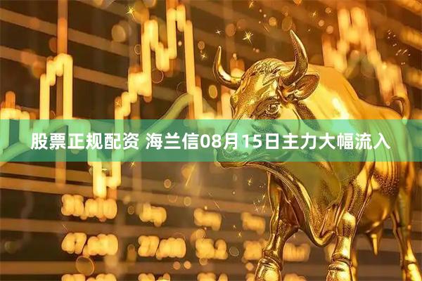 股票正规配资 海兰信08月15日主力大幅流入