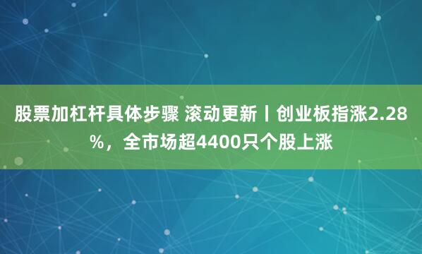 股票加杠杆具体步骤 滚动更新丨创业板指涨2.28%，全市场超4400只个股上涨
